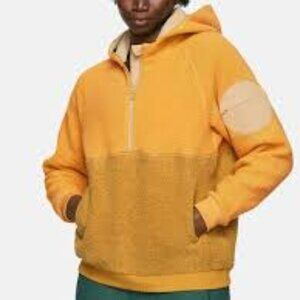 Outdoor Voices Megafleece Half-Zip Hoodie in Marigold